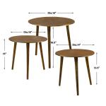 Kasai Coffee Tables, S/3 Cocktail & Coffee Tables Brown 13