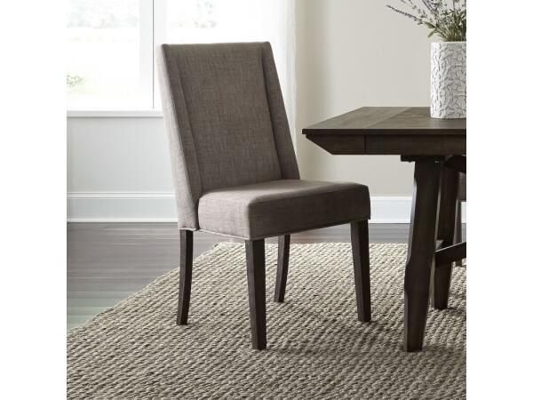 Double Bridge Upholstered Side Chair (RTA) Chairs & Benches Brown