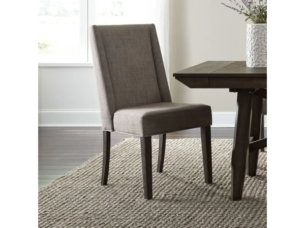 Double Bridge Upholstered Side Chair (RTA) Chairs & Benches Brown