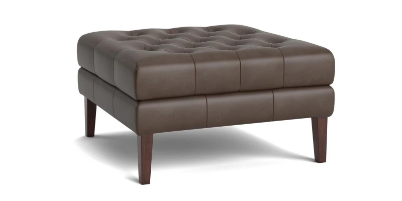 0a789ccd9922b931ffcdfe7f7d2a170e Danbury Leather Ottoman - Image 1