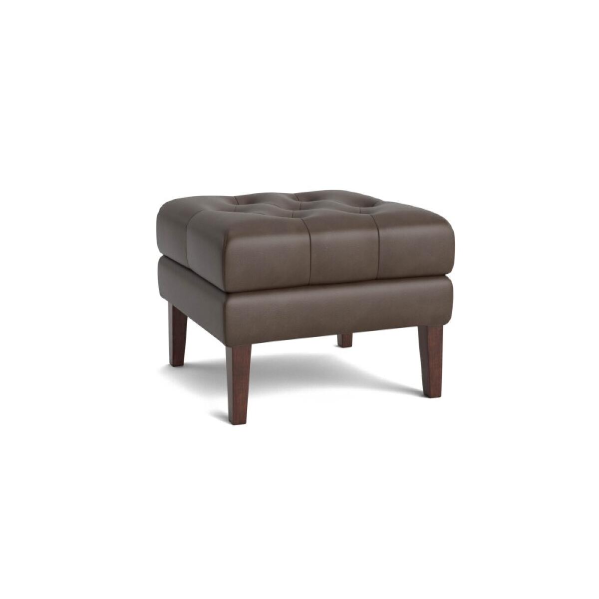 0a890f986b6713bd51a5f437625c2c9c Danbury Leather Ottoman - Image 1