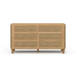 Lexington 6 Drawer Dresser W/ Rattan - Image 4