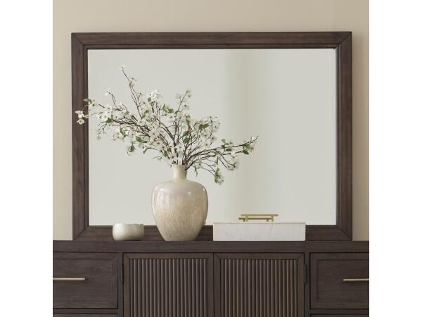 Modern Edge Landscape Mirror Bedroom Mirrors Brown
