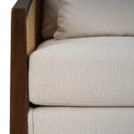 Willis Swivel Chair W/ Mahogany Frame & Rattan - Image 12