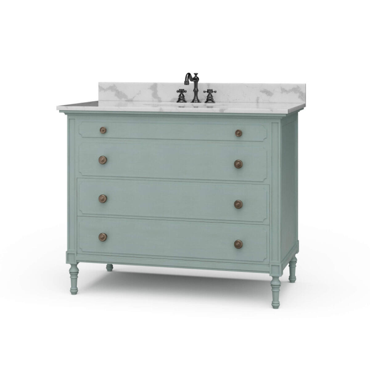 0b0d28963e08792f648ceecdba5ccb10 Carrington Single Vanity W/ Sink & Marble Top - Image 1