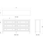 Nantes 6 Drawer Dresser Dressers Blue 20