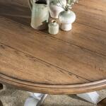Round Dining Table Barnwood Oak And Picket Fence CLH4017-620 - Image 8