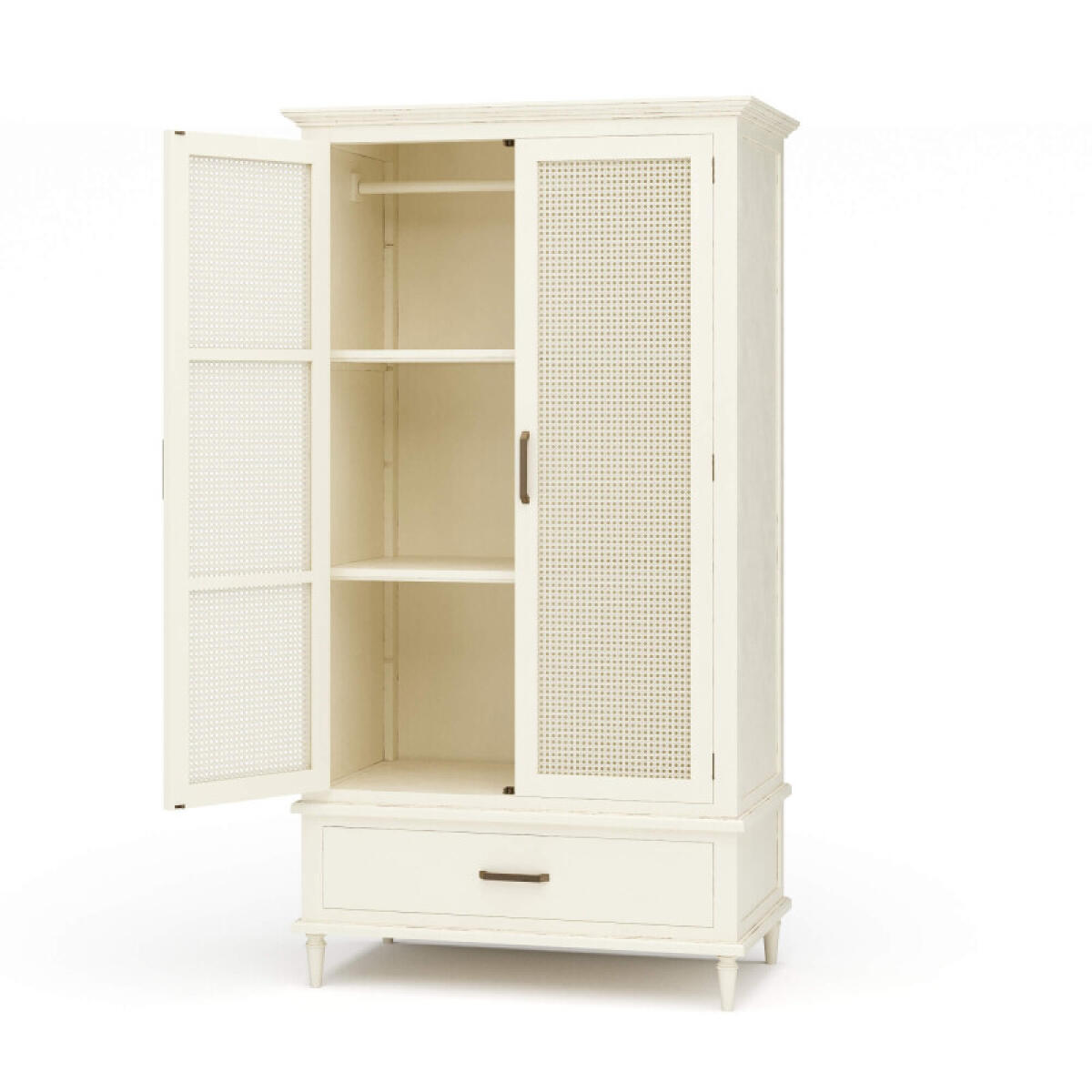 0b3d62a7bf907b58f097a44985027df4 Jamison Wardrobe W/ Rattan Door - Image 1