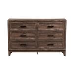 Ridgecrest 6 Drawer Dresser Dressers Brown 12
