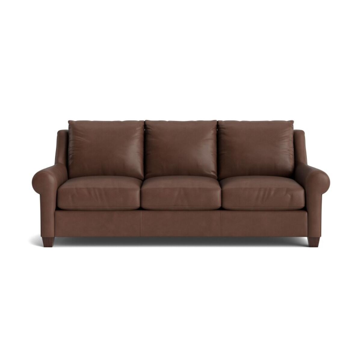 0b7b46551f9cdbe7cf93ca1eed4b4503 Ellery Leather Roll Arm Sofa - Image 1
