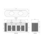 Kraton Oval Double Vanity W/ Sink & Marble Top - Image 8