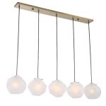 Geodesic, 5 Lt Pendant Lighting Brass 16