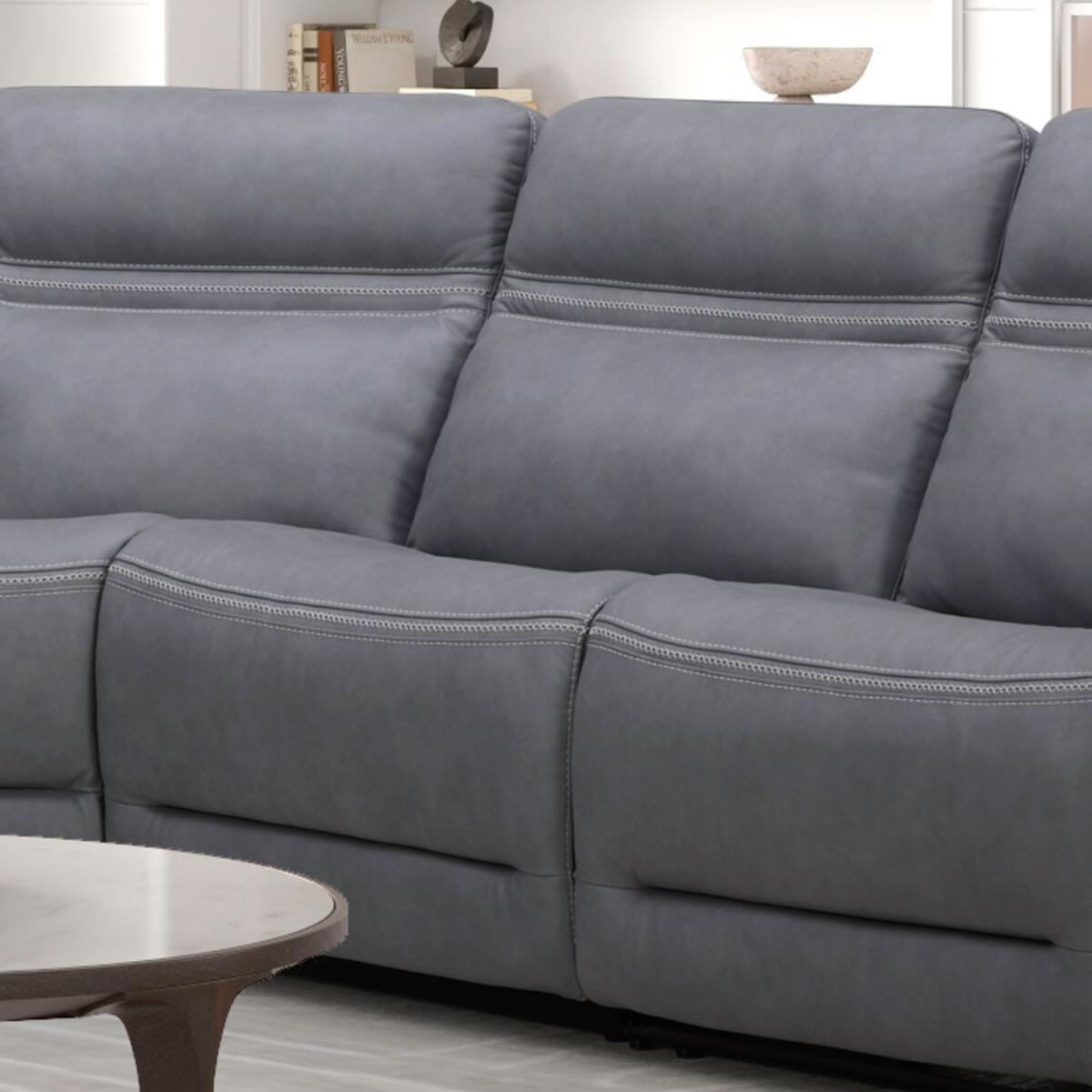 Cooper Armless Chair – Blue Gray Sectional Parts Blue Gray Leather 2 Cooper Armless Chair – Blue Gray Sectional Parts Blue Gray Leather 2