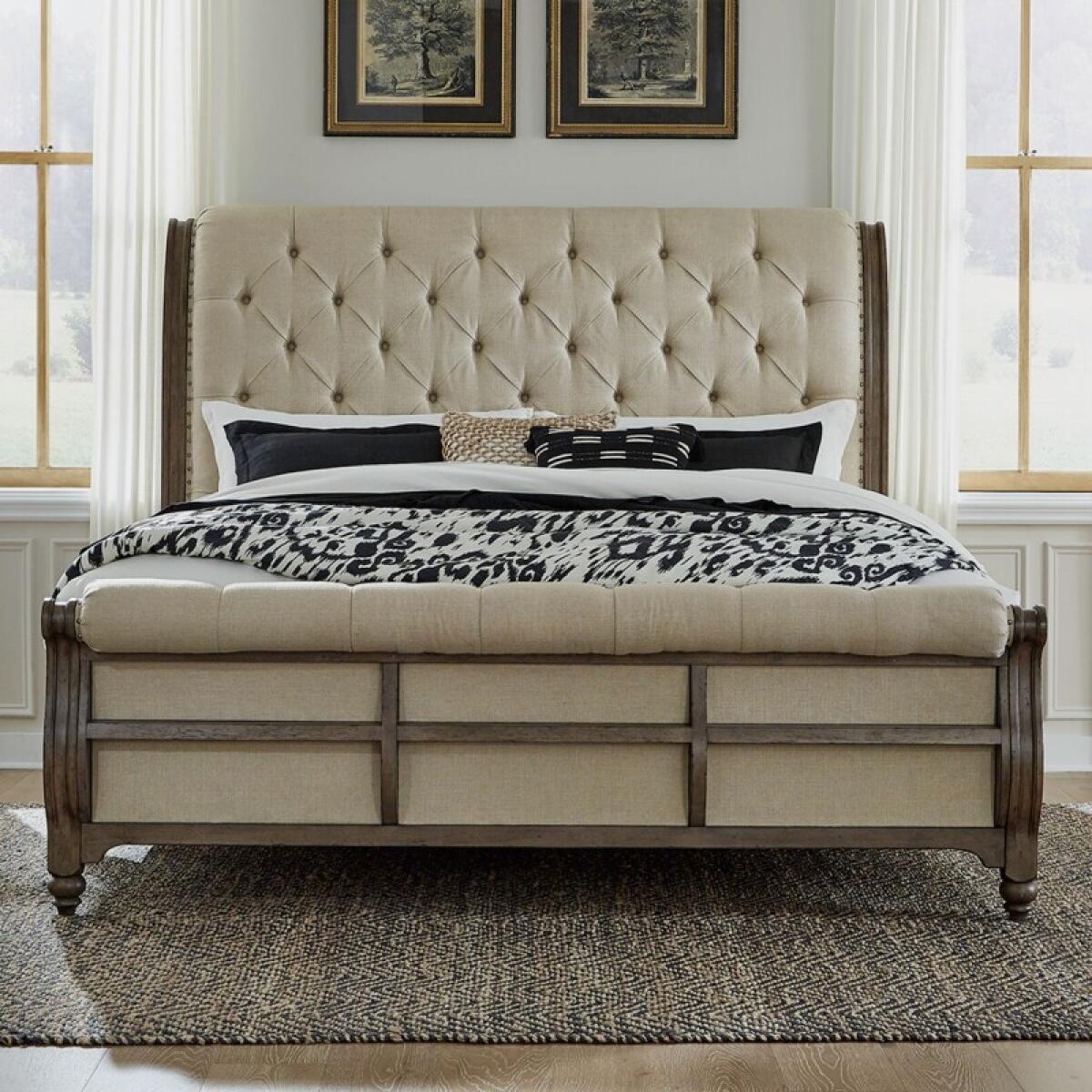 Americana Farmhouse King California Sleigh Bed Beds Beds 2 Americana Farmhouse King California Sleigh Bed Beds Beds 2