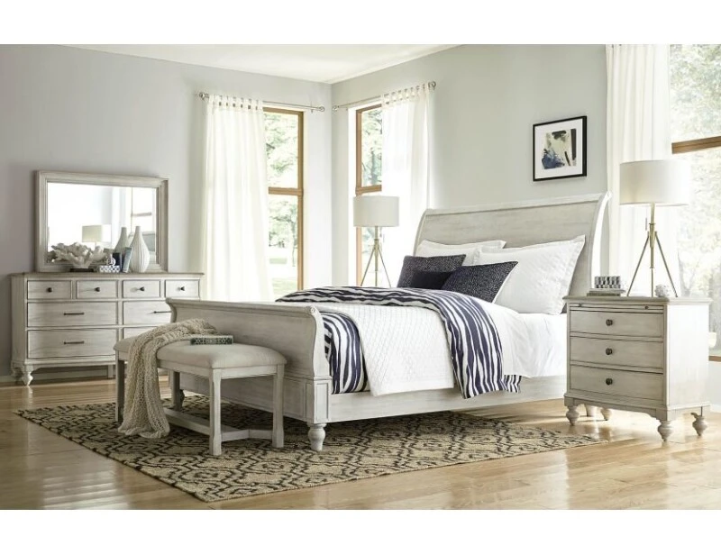 0bc0040f8956f19bf915f1cbab1a78cc Litchfield Hanover Sleigh Queen Bed - Complete - Image 1