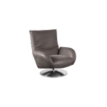 Ranlo Leather Swivel Arm Chair