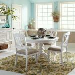 Summer House 5 Piece Pedestal Table Set