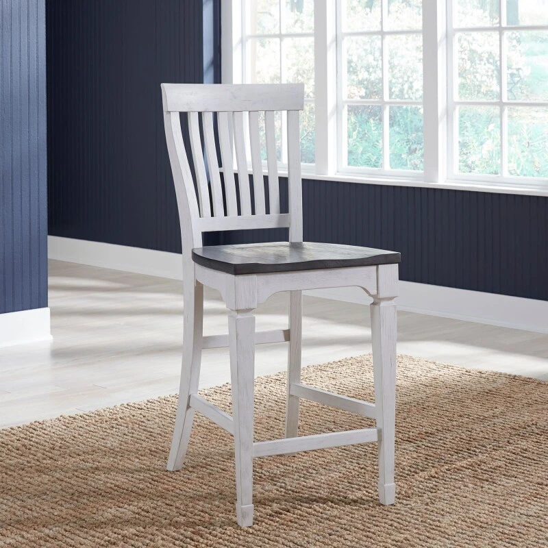 0bd4d61bbf83c1c60c9c7317ec520089 Allyson Park Counter Height Slat Back Chair - Image 1