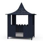 Scalloped Rattan Dog Bed