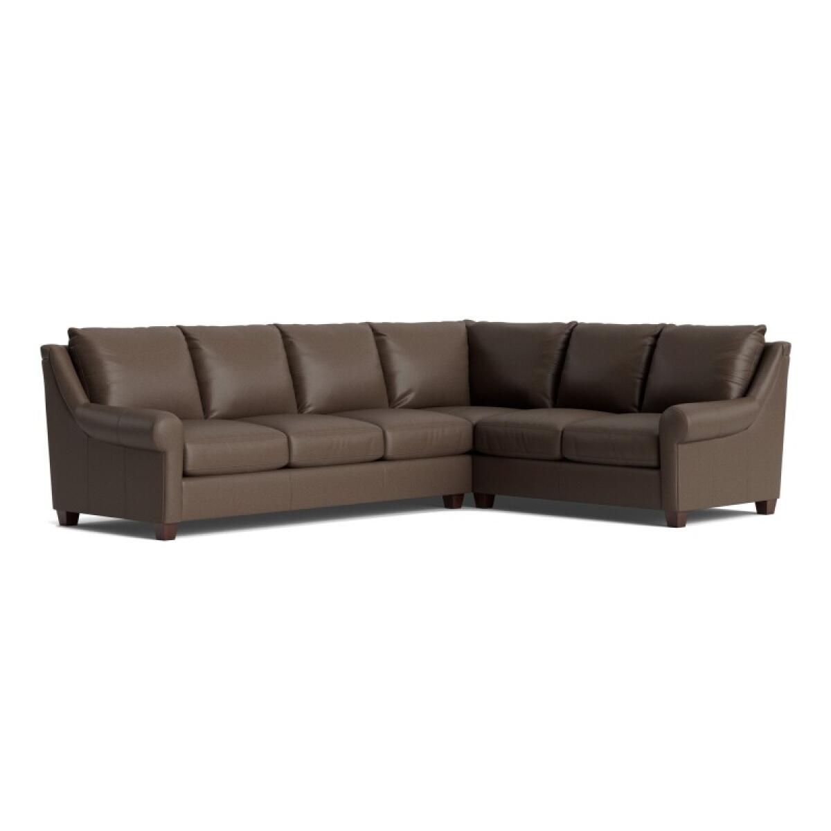 0c97b9ec8c52bc458c6fb956f5aefbb1 Ellery Leather Roll Arm L-Shaped Sectional - Image 1