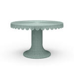 Scalloped Round Rattan Dining Table 48''