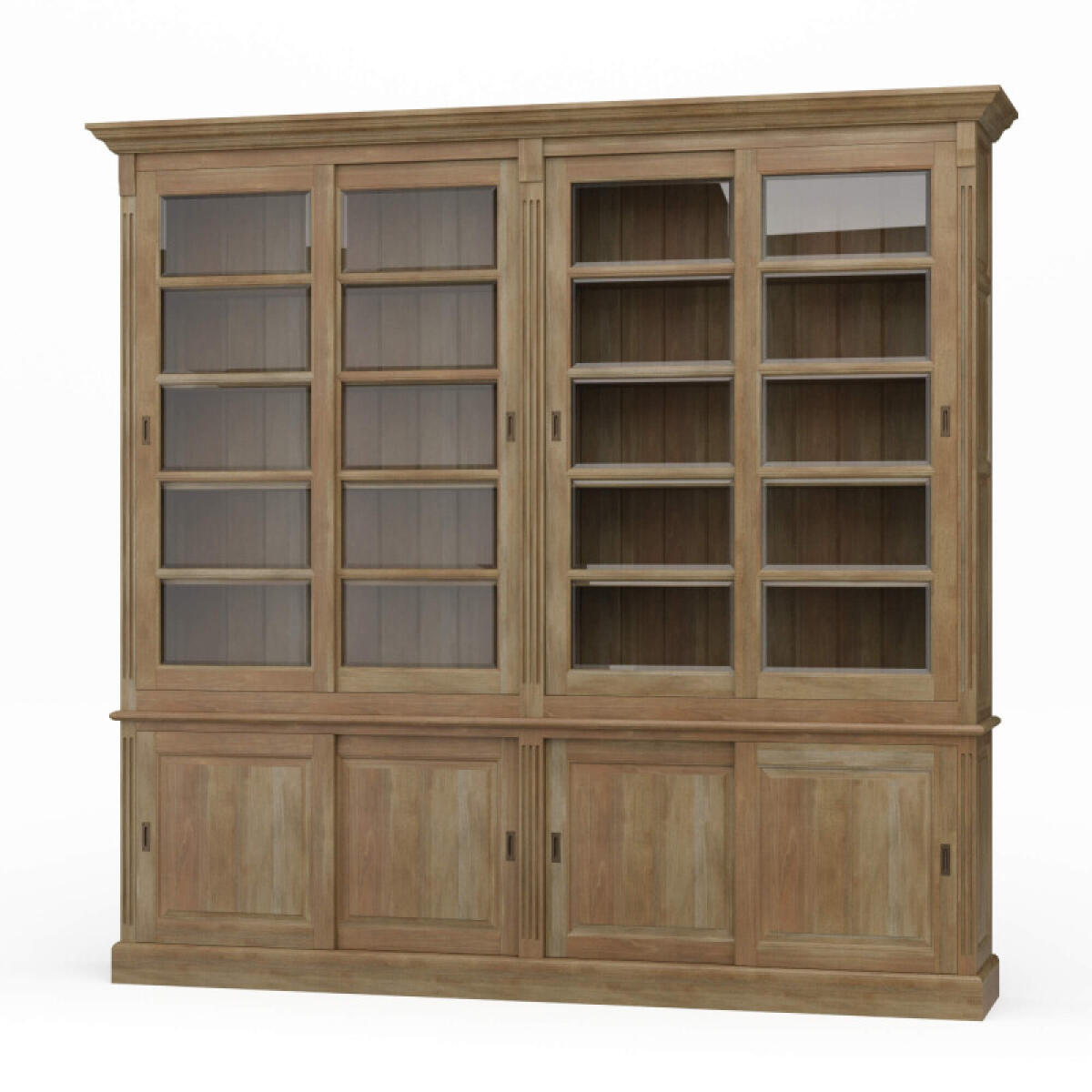 0ce047f3f1ad9add28341e9af6248b96 Hudson 99'' Bookcase W/ Sliding Doors - Image 1