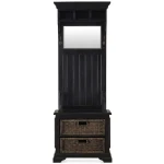 Homestead Narrow Hallstand W/ Rattan Baskets - Image 5
