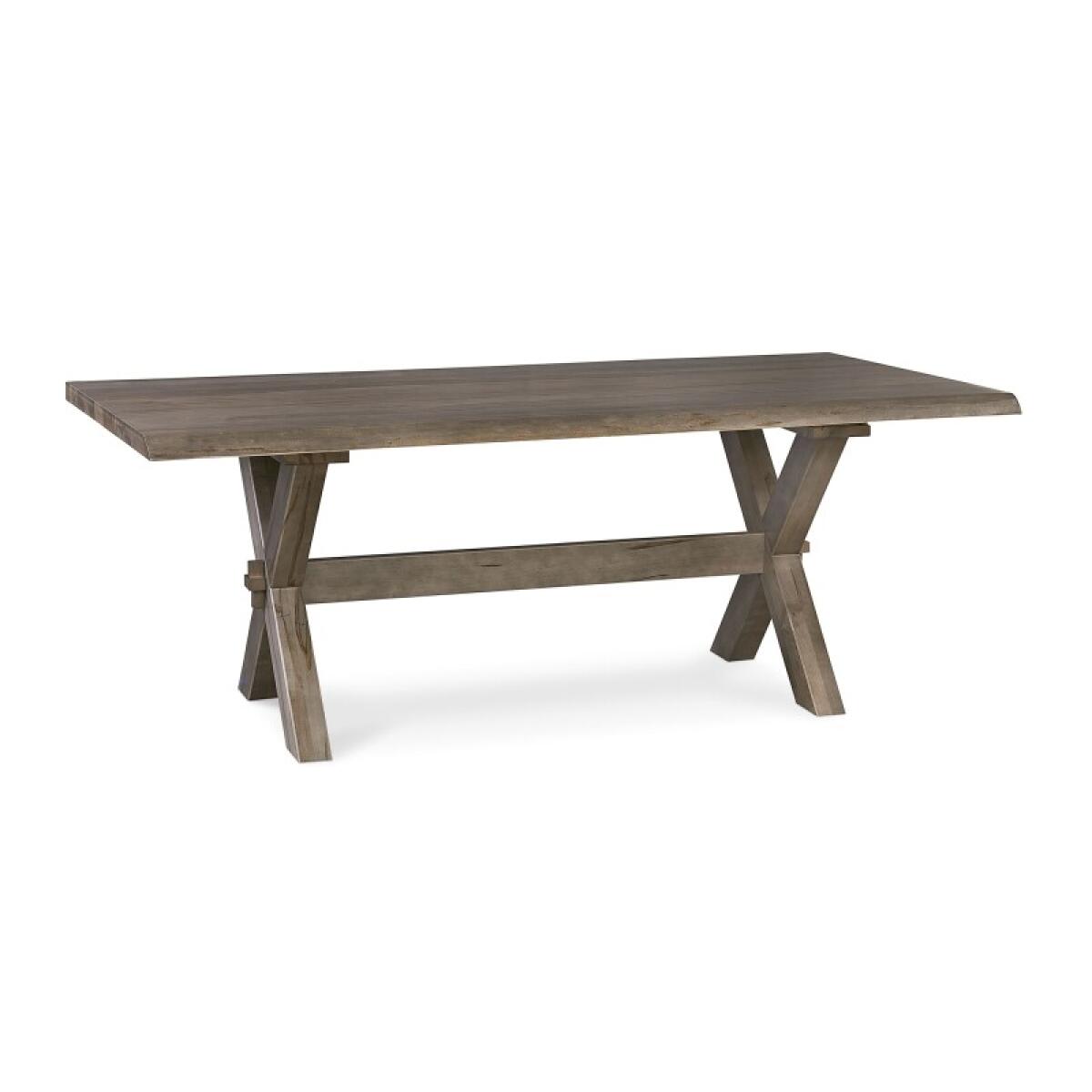 0d8a88c37a42342d1ef0c91254a0d473 Crossbuck Live Edge Rectangle Dining Table - Image 1