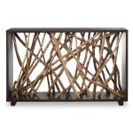 Teak Maze Console Table