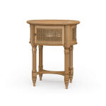 Montego Side Table W/ Rattan Door