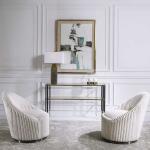 Crue Swivel Chair, Ivory - Image 8