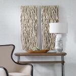 Gathered Teak Wood Wall Decor, Bleached Wall Decor Bleached 19