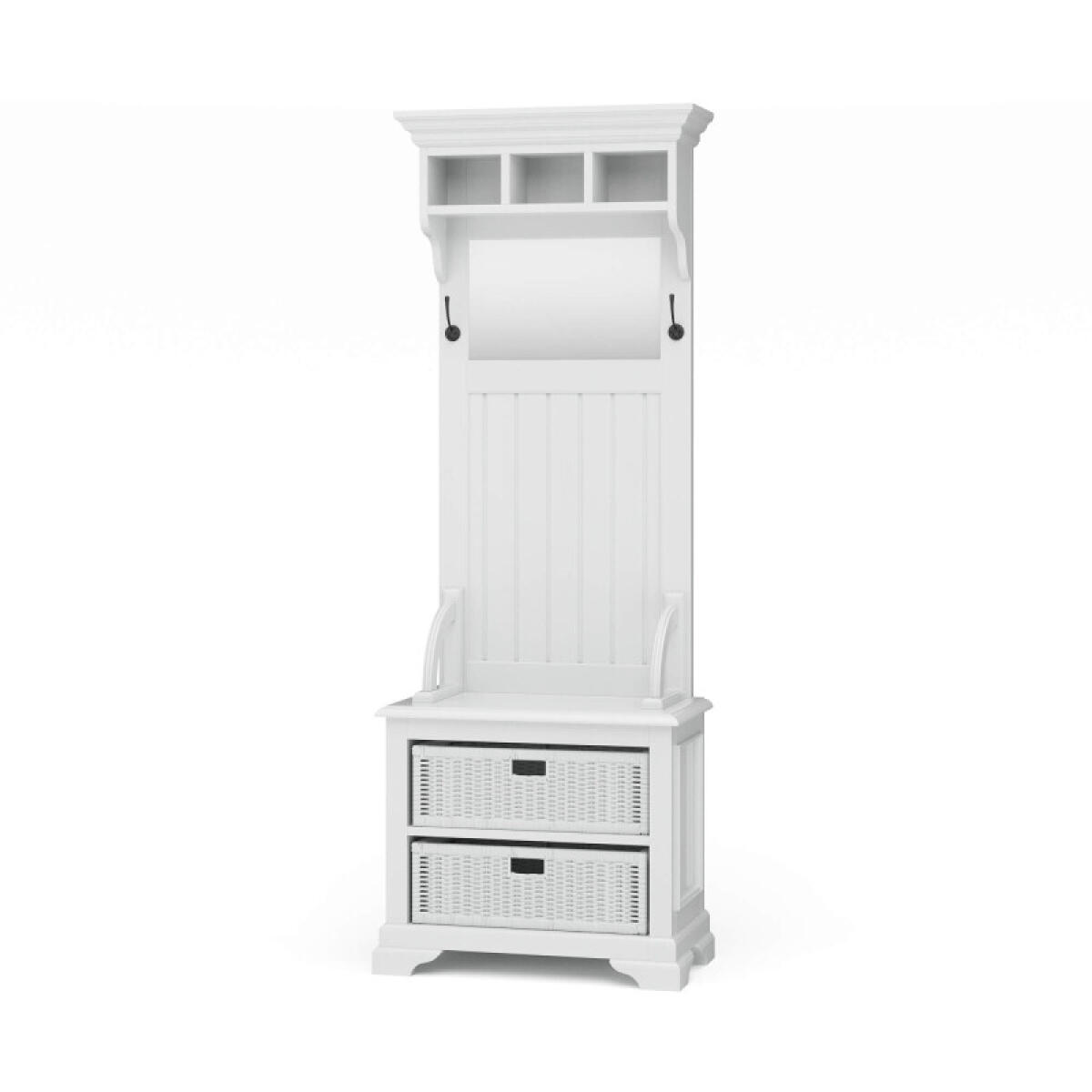 0e84ae3dcd323236aadf29e08c8efdee Homestead Narrow Hallstand W/ Rattan Baskets - Image 1