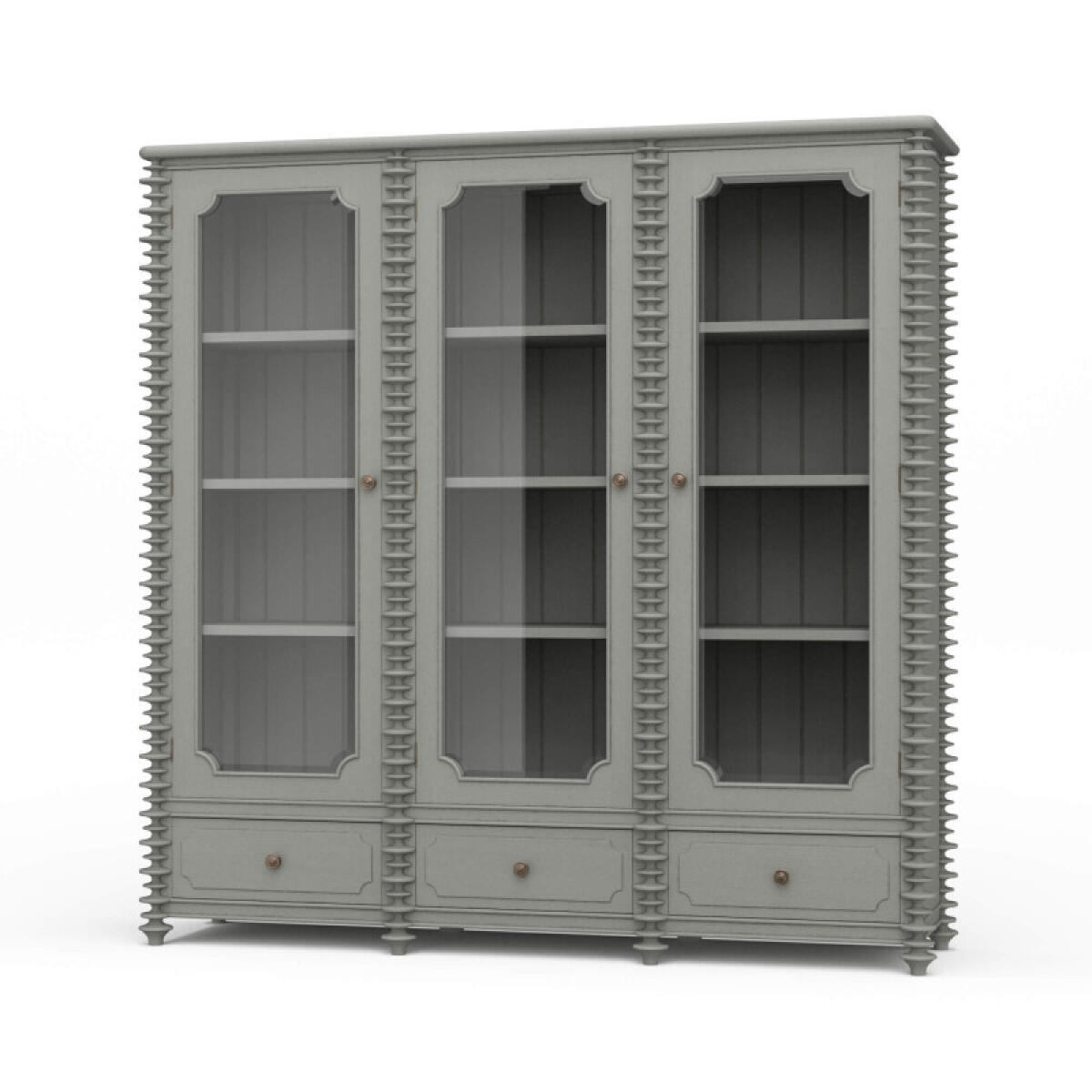 0e8bb958ad020a61a6ddbd67bb8f6891 Milano Bookcase W/ 3 Glass Doors - Image 1