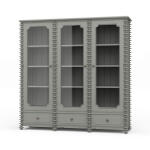 Milano Bookcase W/ 3 Glass Doors
