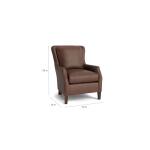 Kent Leather Slope Arm Chair - Image 6