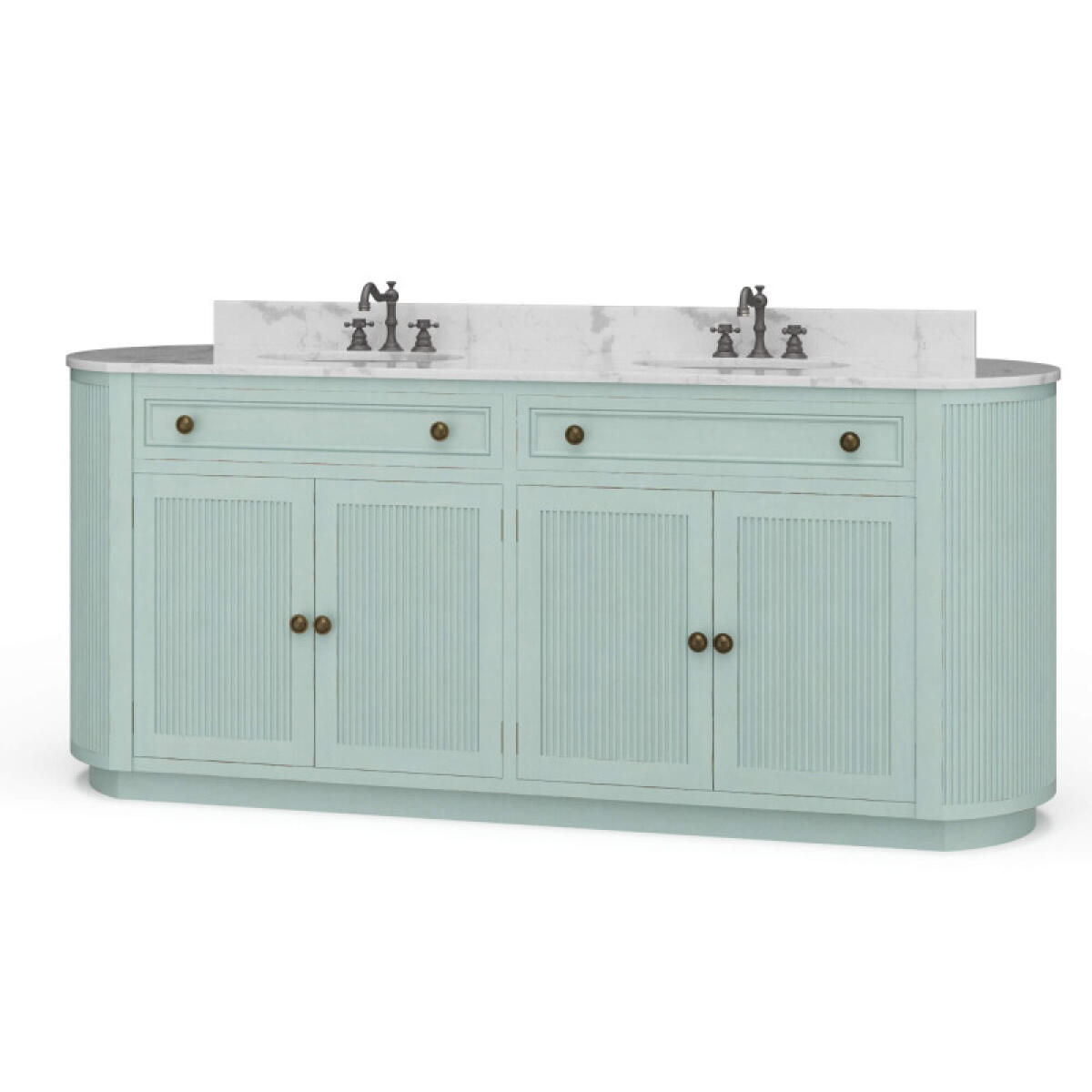 0ec3ddc2877724c92970ada21c91f85d Kraton Oval Double Vanity W/ Sink & Marble Top - Image 1