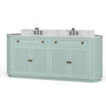 Kraton Oval Double Vanity W/ Sink & Marble Top