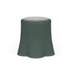 Newport Rattan Round Small Ottoman W/ Cushion