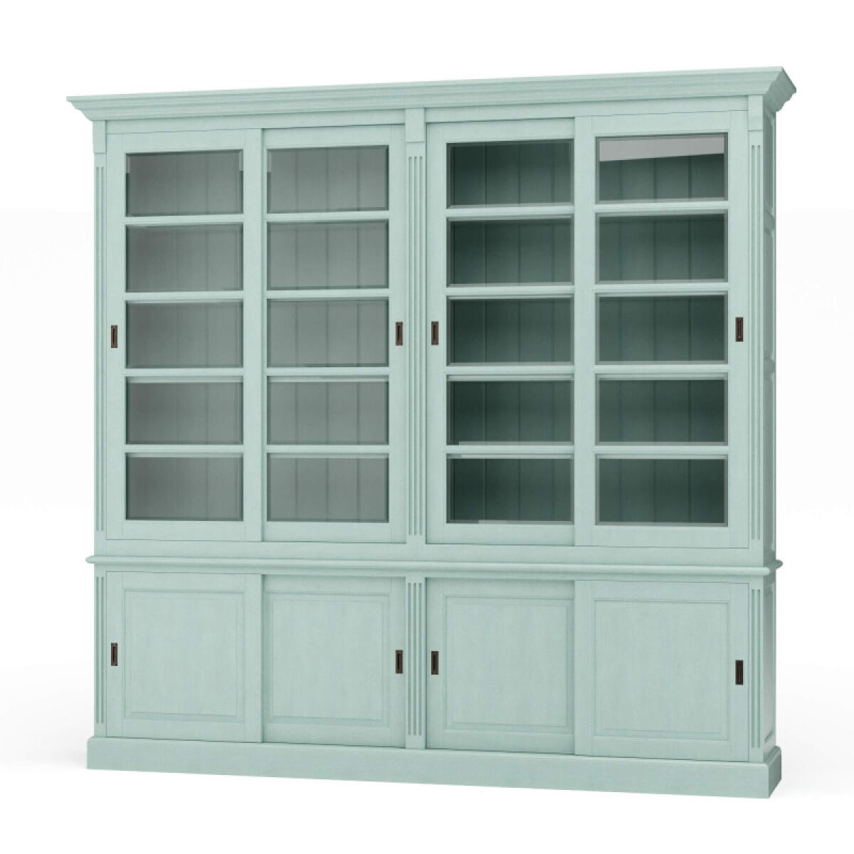 Hudson 99” Bookcase W/ Sliding Doors Bookcases Blue 2 Hudson 99” Bookcase W/ Sliding Doors Bookcases Blue 2