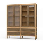 Kagu 4 Door Tall Cabinet W/ Premium Rattan