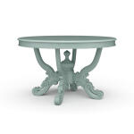 Mandolin Dining Table W/ Solid Hardwood Top