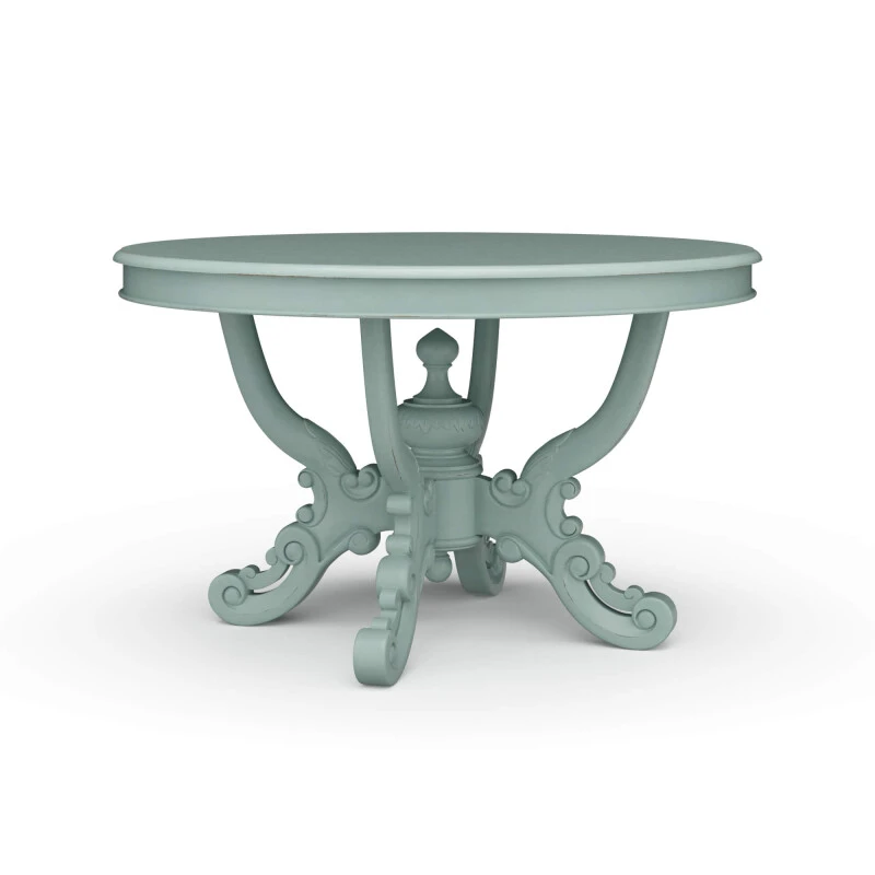 0f43149b08634ff108fe5ea933f51622 Mandolin Dining Table W/ Solid Hardwood Top - Image 1