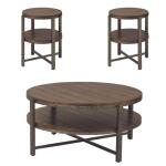 Breckinridge 3 Piece Set (1-Cocktail 2-End Tables) Table Sets Brown 9