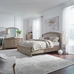 Avalon Queen Uph Storage Bed, Dresser & Mirror, Chest