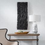 Gathered Teak Wood Wall Decor, Black Wall Decor Black 12