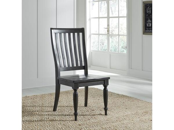 Harvest Home Slat Back Side Chair (RTA) Chairs & Benches Brown 2