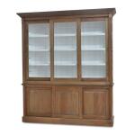 Hudson 88” Bookcase W/ 3 Sliding Doors Bookcases Blue 11