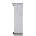 Ocean Isle Left Pier Top Entertainment Stands Antique White w/ Weathered Pine 12