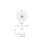 Scalloped Round Bistro Table W/ Tempered Glass Dining Tables Bramble 21